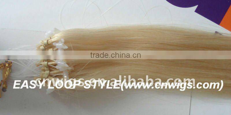 SUPER QUALITY human hair extensions easy loop micro ring