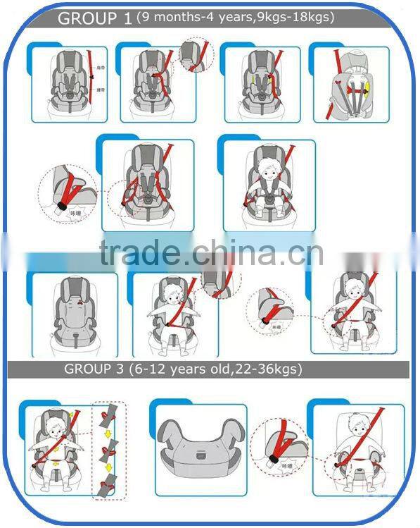 Luxury Design Safety Baby Car Seat with ECER44/04 approval