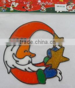 New Arts and Crafts , lying santa and star door sticker