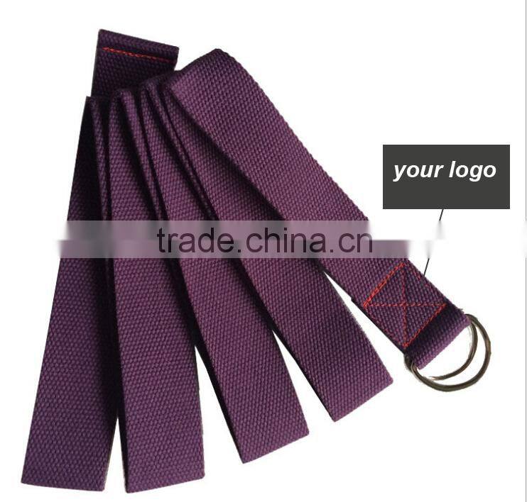 High Quality Adjustable Metal D-Ring Yoga Strap
