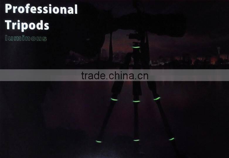 High quality Luminous ring Tripod Aluminum Tripod Camera Tripod Black