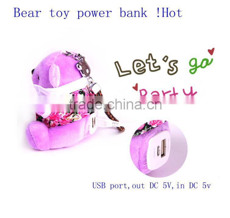 5200mAh power bank portable battery charger teddy bear design wholesale