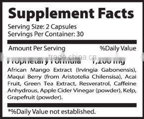 High Quality Dietary Supplement SUPER LEAN with AFRICAN MANGO EXTRACT