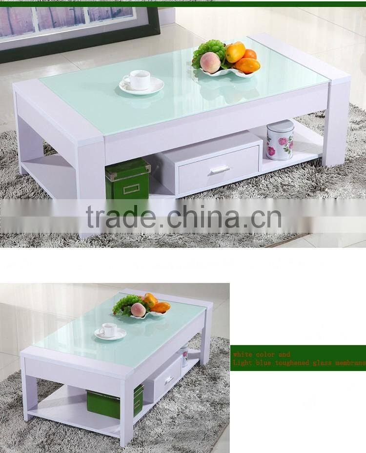 SAIL Factory supply Modern fashion tempered glass coffee table