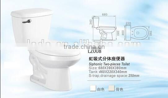 WC two piece Bathroom toilet