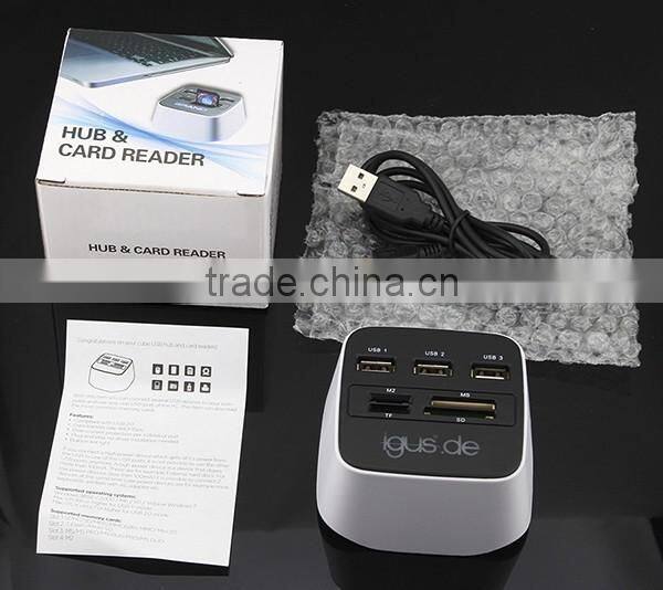 Card Reader And ABS Plastic Mini USB 2.0 Hub Cube