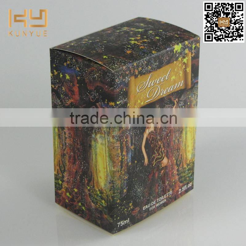 cartoon printing paper perfume box for lady