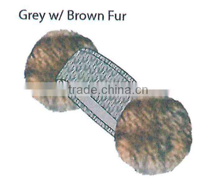 Fashion Winter promotional customized ribbed acrylic knitted headband collection with faux fur earmuff's