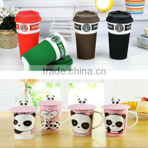 white cheap ceramic coffee cup with spoon