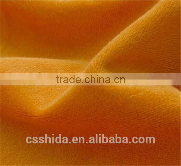 polyester single side yarn dyed brushed sofa velvet fabric
