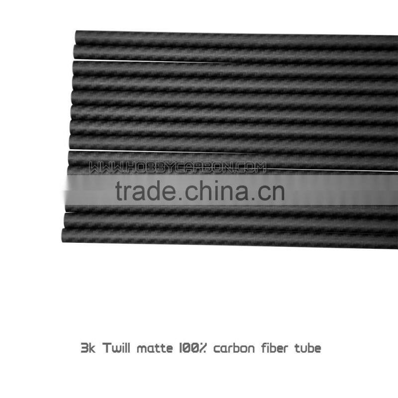 High precision 7*5*1000mm 3k Matte Twill/Plain 100% full carbon fiber exhaust tube pipe steel tube