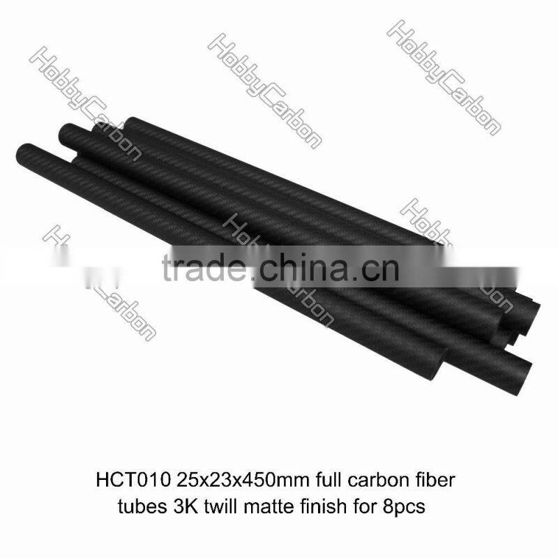 Multicopter/FPV CNC customized 25*23*500 3k twill matte 100% real carbon fiber tube/ boom for telescope