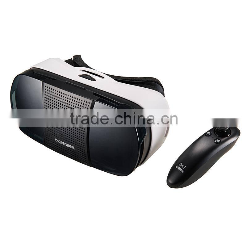 Best Gift Baofeng Storm III Virtual Reality 3D Video Glasses for 4.7 - 6" Smartphone VR 3D Glasses + Bluetooth Remote Joystick