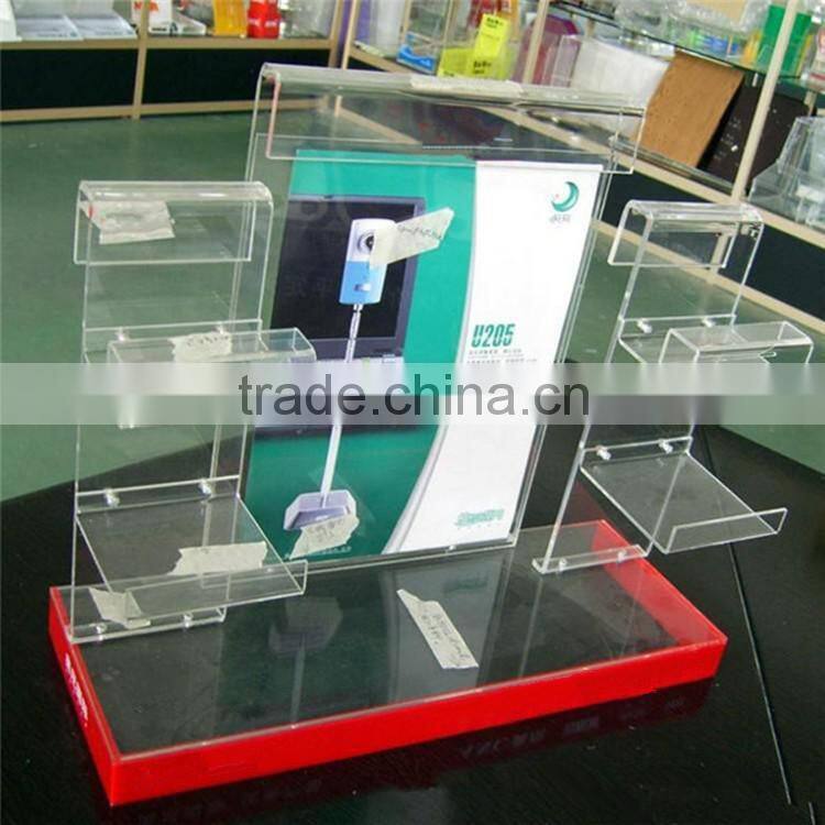 Stylish Z shape laptop display rack, acrylic computer display stand 10mm