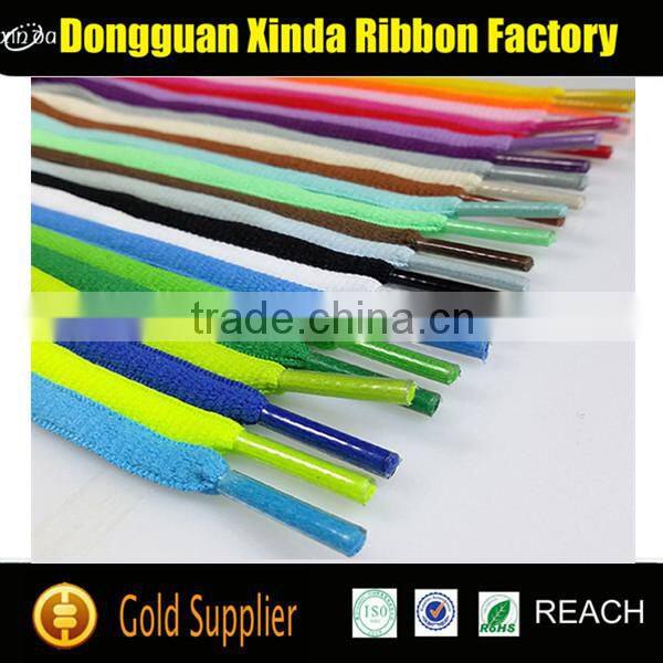 High quality plastic tips polyester oval shoelaces