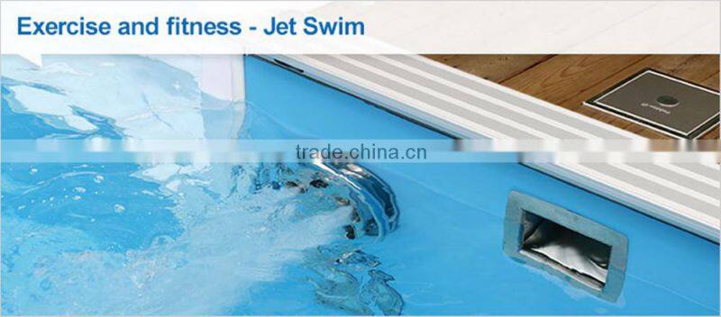 Counterflow training machine for swimming