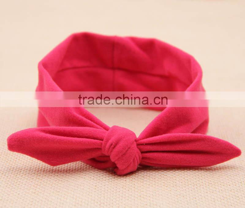 Hot selling top baby headband high quality soft cotton stretch headband kids hair accessories
