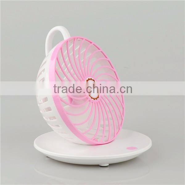 Slide-Proof Plate Coffee Cup Shaped Fan