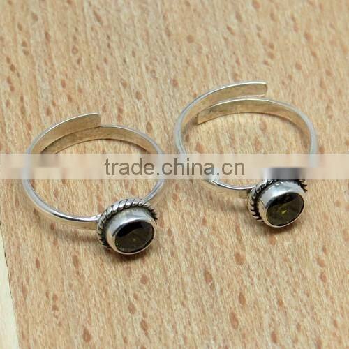Outstanding !! Green CZ 925 Sterling Silver Toe Ring, Indian Fashion Silver Jewelry, Beautiful Silver Jewelry