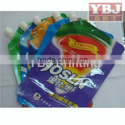 flexible laminated standup pouch with spout