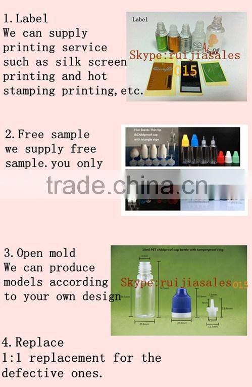 small liquid plastial container with plastic pipe end caps for essential oil