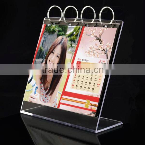 High quality clear plastic acrylic calendar desk