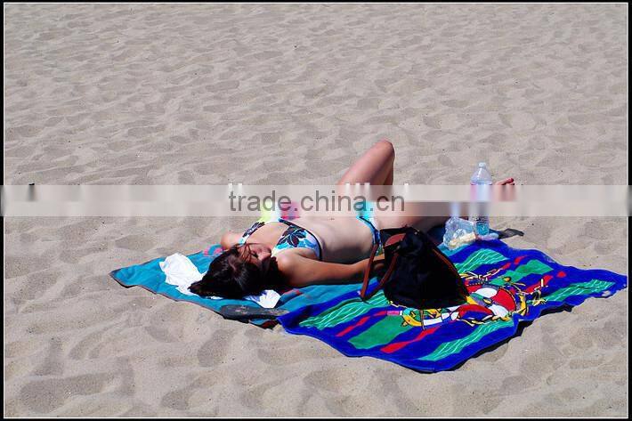 100% cotton velour printed stripes beach towel/stripes pool towel