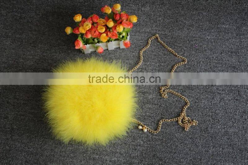 genuine leather the turkey fur material woman style hand bags fashion woman bags