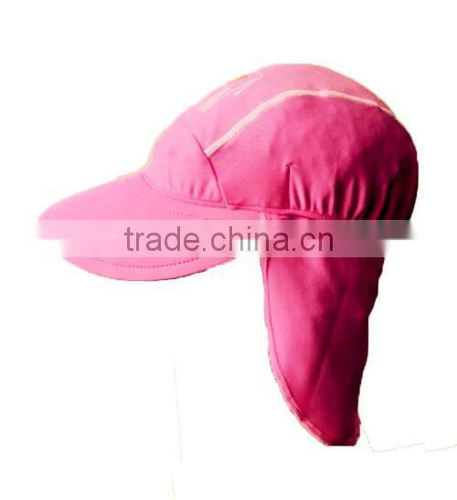 Girls Sun Visor UV Protective Beach Safari Swim Flap Hat PINK for kids aged 2-8yrs