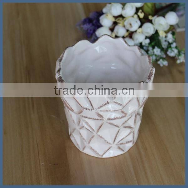 Eco-friendly dolomite ceramic flower pots wholesale