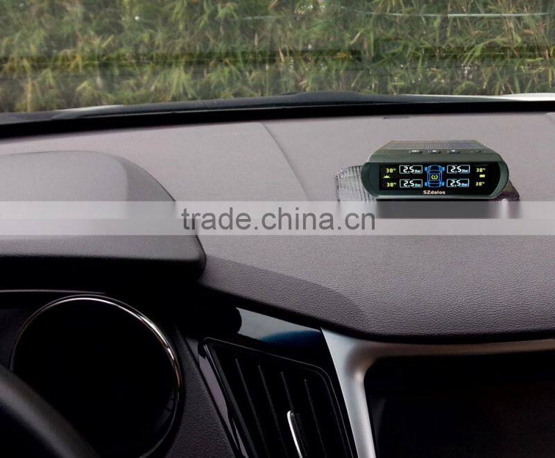 Solar TPMS easy for installation, Bar and Psi pressure unit optional with external sensor Auto Wireless Universal TPMS