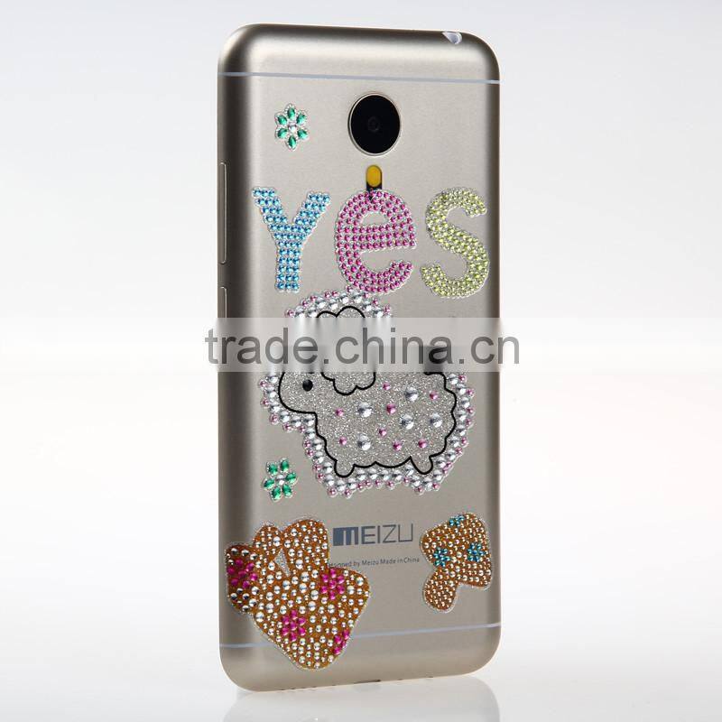 Glitter metallic cute bear Iphone mobile phone stikcer
