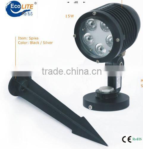 2016 Architectural lighting IP65 15W aluminum garden light spot 220v outdoor led garden light