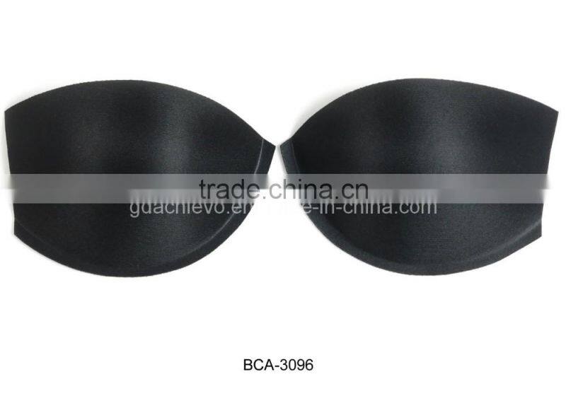 Black Polyester Bra Cup Push up Bra Cup (BCA-3096)