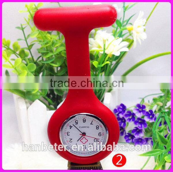 Custom your logo FOB Silicone rubber Clip Watch Nurse Watch