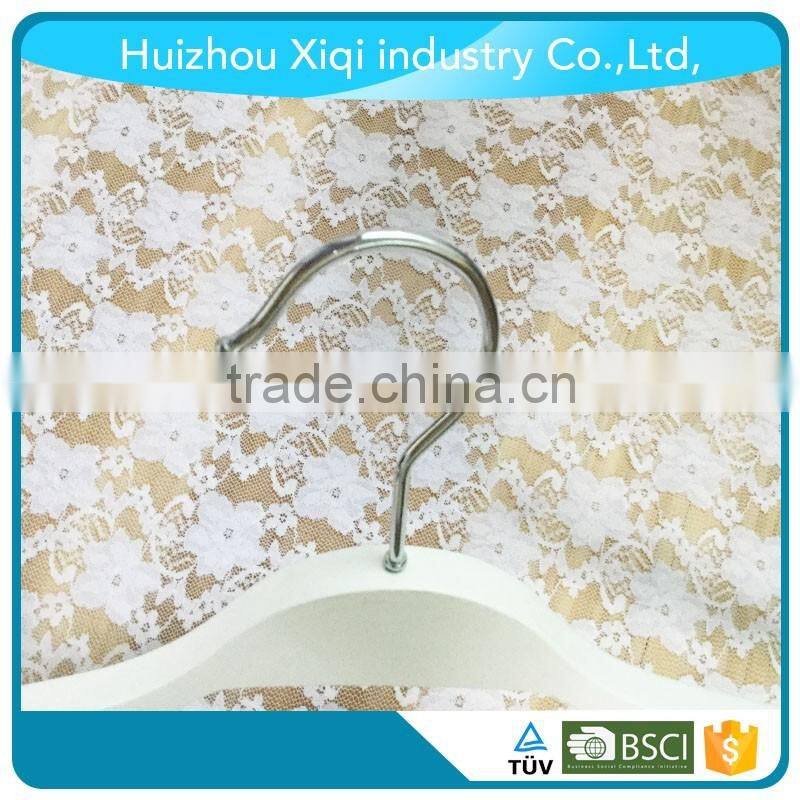 non-slip natural white slim wooden hanger for wet clothes