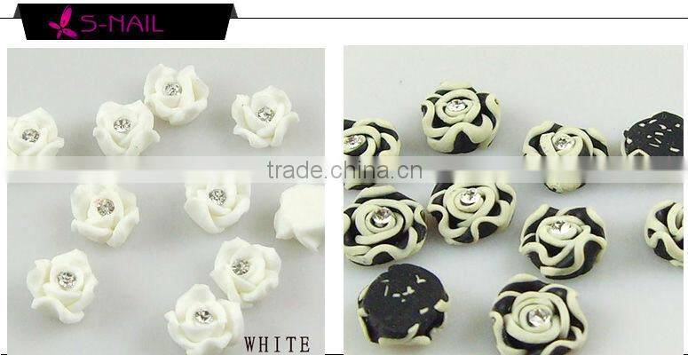 Newest polymer clay nail art flower, accessories for nails wholesale