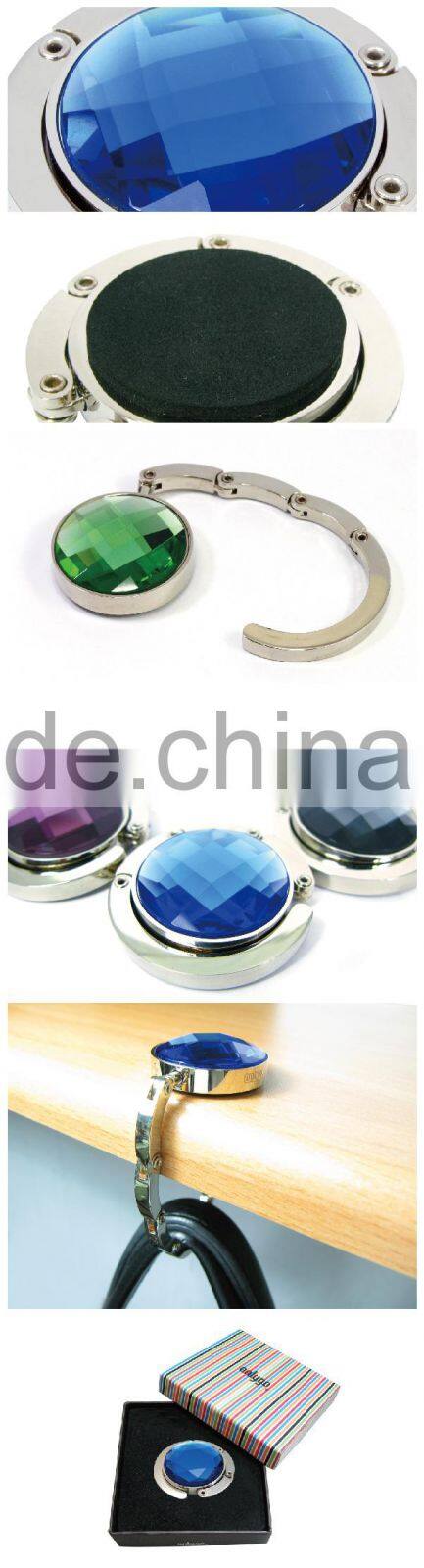 Wholesale made in china foldable metal custom bag purse hook for tables