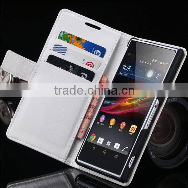Luxury Retro Vintage Flip Leather Case For Sony Xperia Z2 C770x D6502 D650 D6503 L50W Stand Wallet Cell Phone Bag Cover