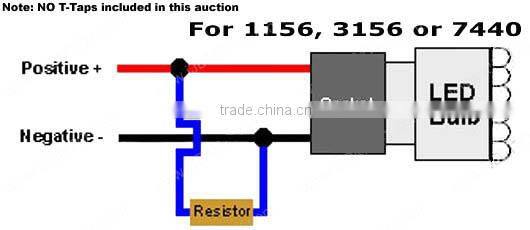 LED Bulb Load Resistor 6Ohm 50Watt For Signal or Brake light with Dual Filament
