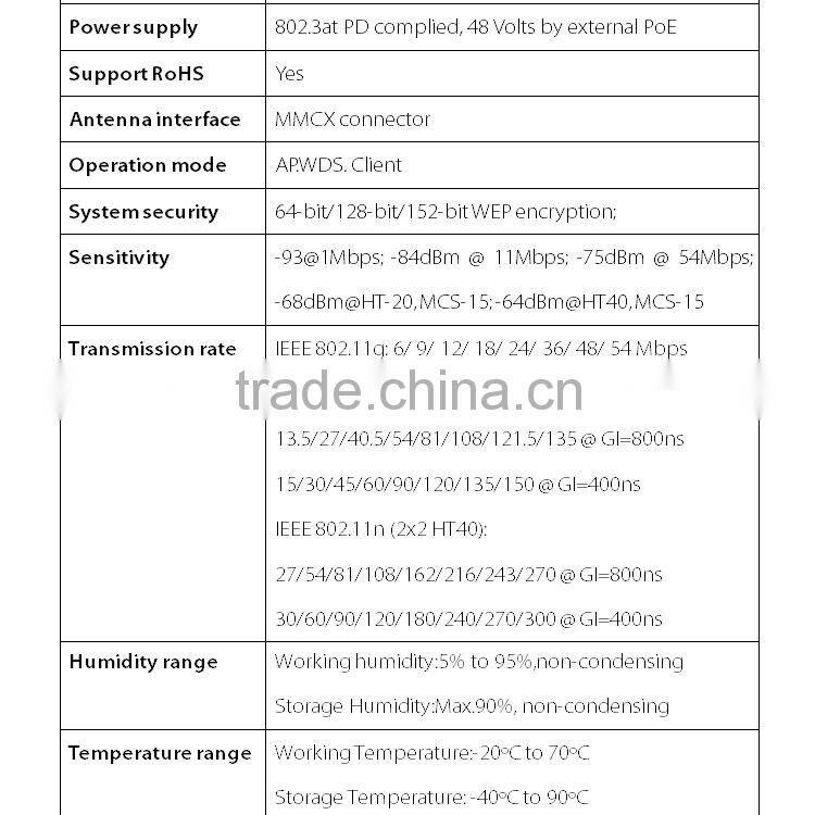 4KM 2.4GHz outdoor wireless network bridge rj45 devices