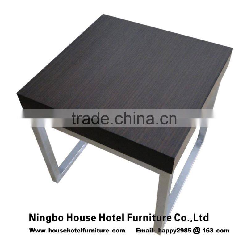 hotel furniture king nightstand with stainless steel kick toe