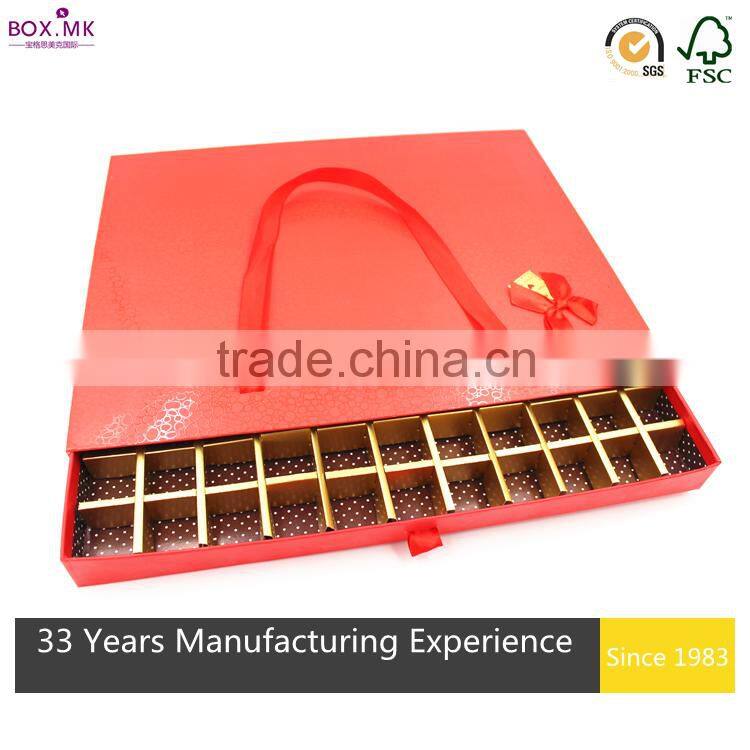 Beautiful Handmade Red Rectangle Black Chocolate Box