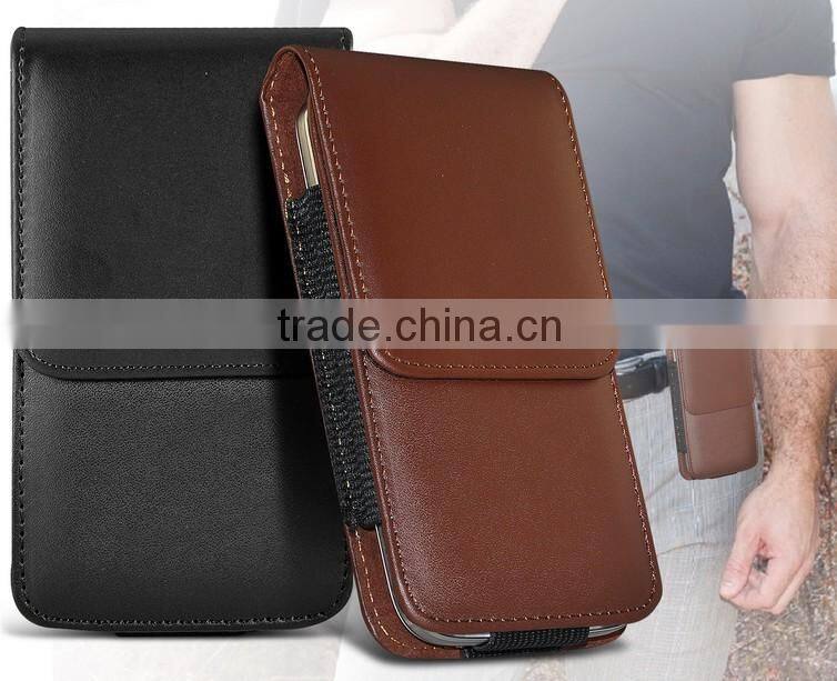 PU Leather Pouch Belt Holster Flip Case Cover Holder For Various Mobile