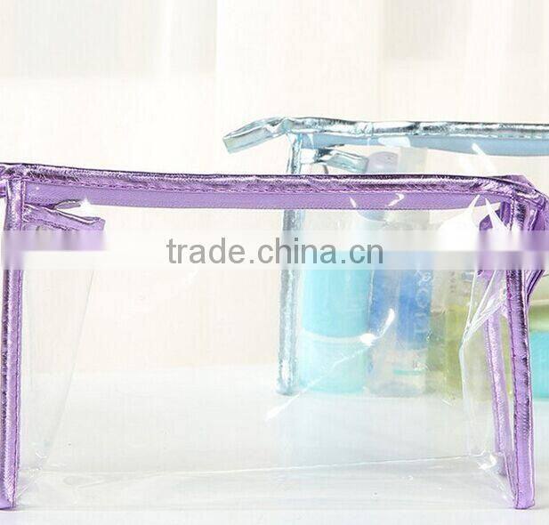 yiwu New products newest design transparent pp pvc cosmetic bag with zipper manufacture and supplier made in china