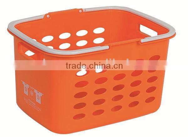 Plastic Storage Basket with Hole and Handle
