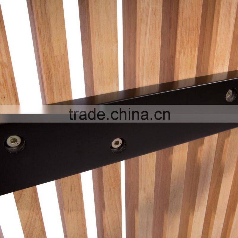 Walnut Finish 48-inch mid century modern living room Slat Bench