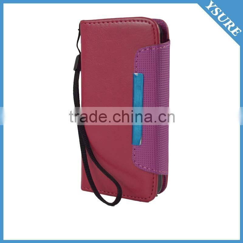 Pink 2 In 1 Magnetic Detached Leather Case For Wiko Getaway