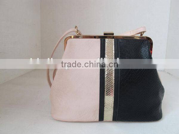 Serpentine shoulder bag with two color ladies shoulder bags