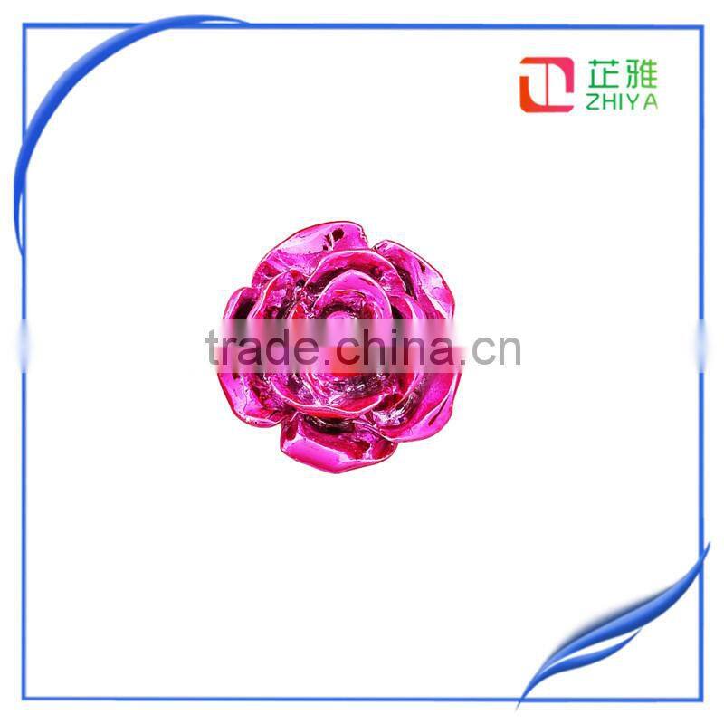 wholesale zhiya Resin flower jewelry silver plated gifts silver plating resin craft accessary